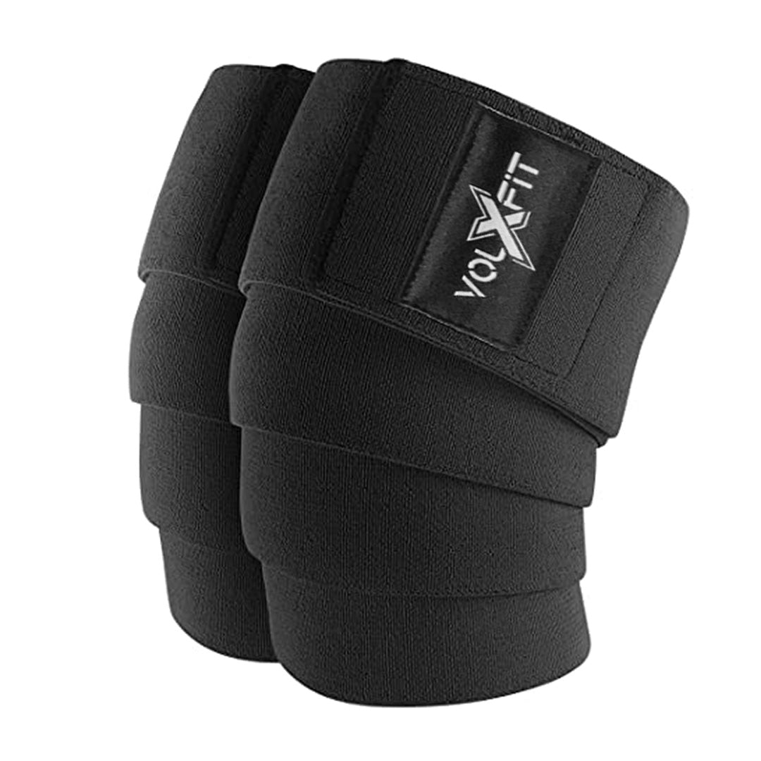 Vendas Para Rodillas con Velcro Volxfit Negras (par) image 0