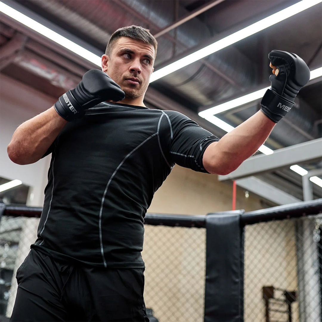 Guantes Para MMA Meister Negro Mate de 4 oz (par) L image 4