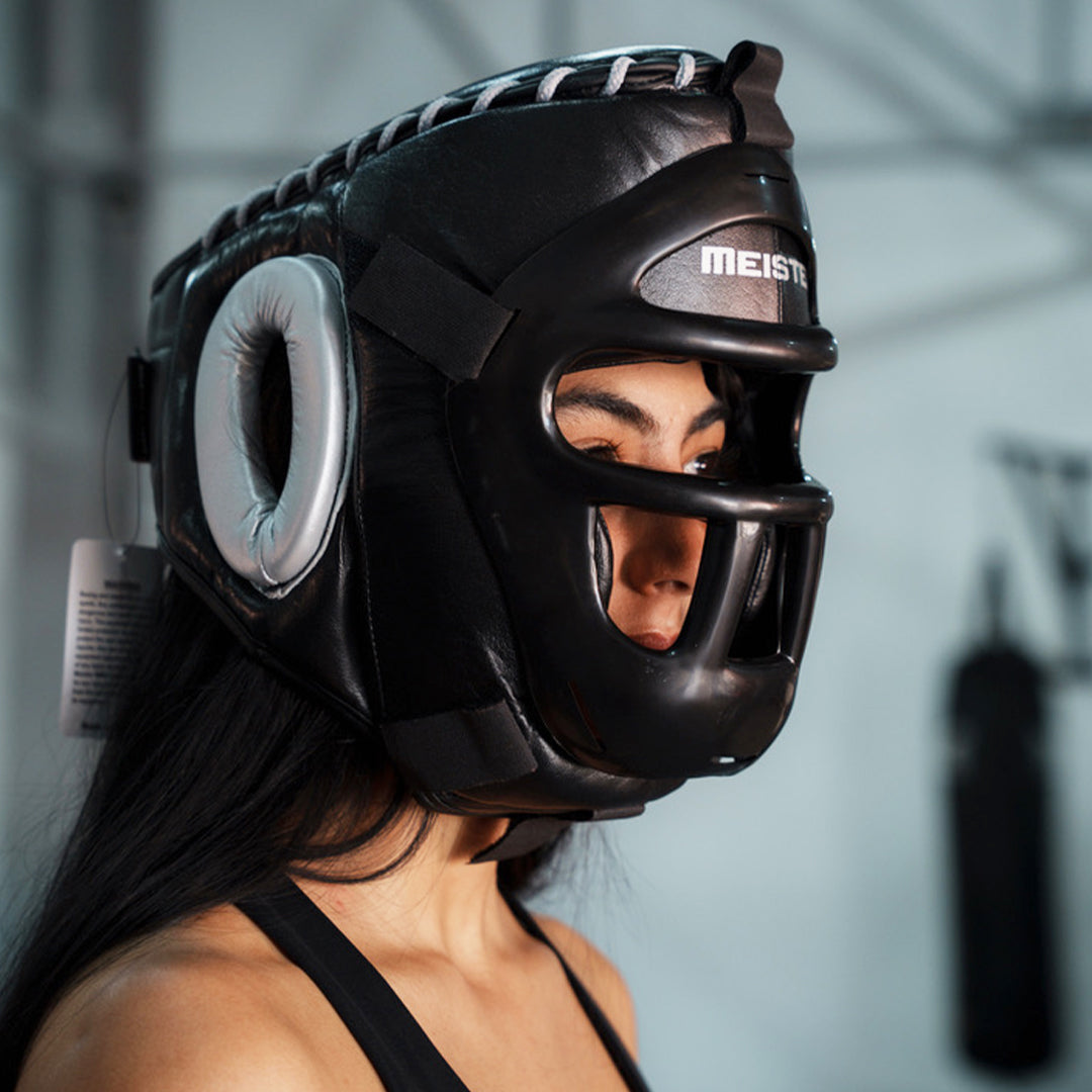 Casco Para Boxeo con Mascara Removible Meister Negro image 2