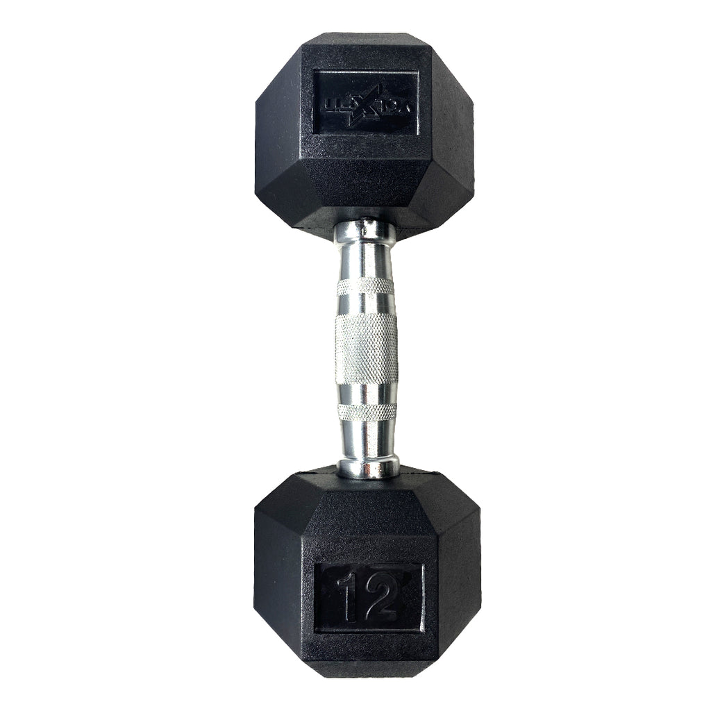Mancuerna Hexagonal de Caucho Volxfit de 12 lb image 0