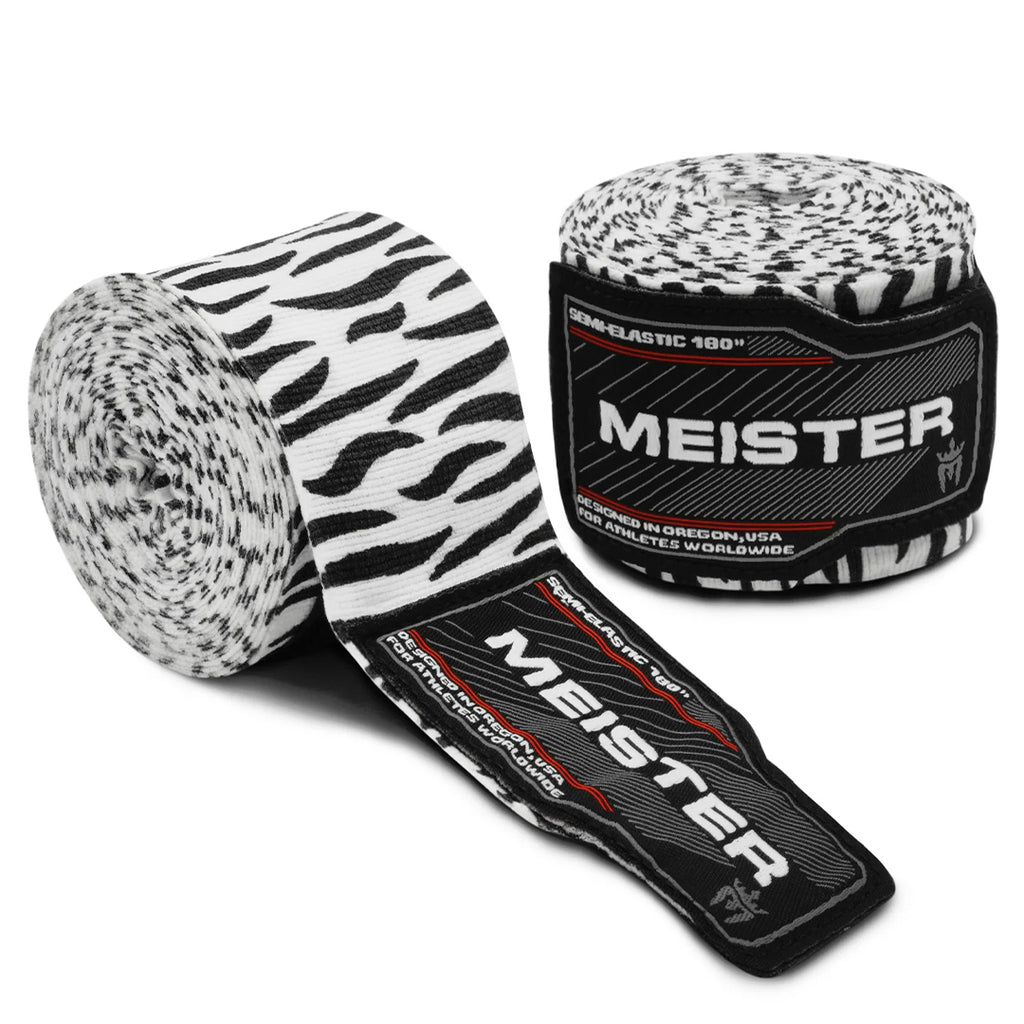 Vendas Semielasticas Para Boxeo y MMA Meister Cebra de 180 Pulgadas (par) image 0