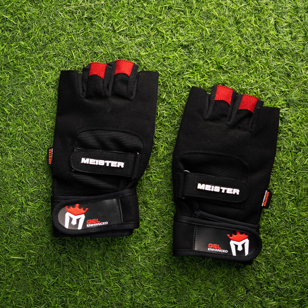 Guantes con Muñequera Meister Negros con Rojo M image 4