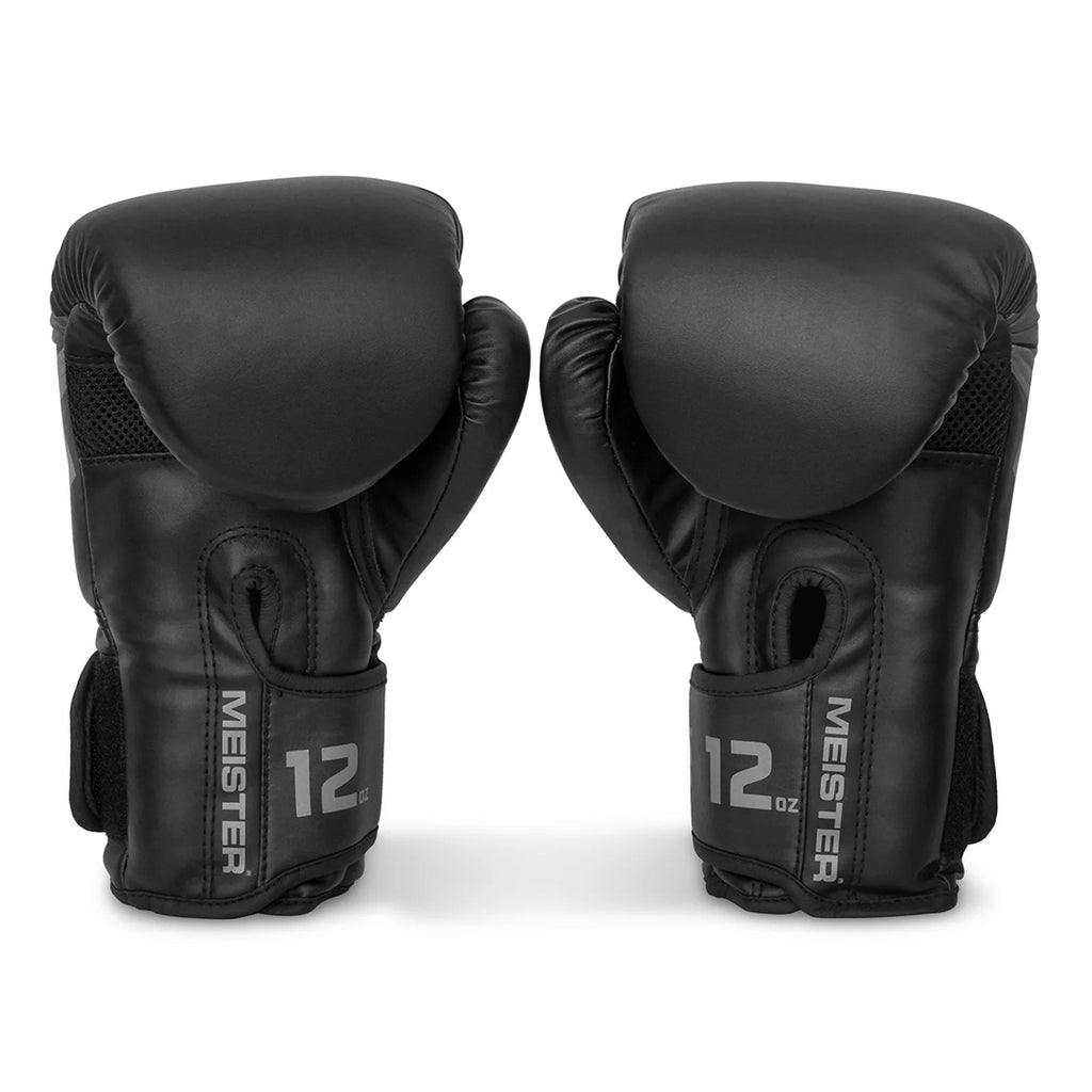 Guantes Para Boxeo Meister Negro Mate de 12 oz (par) image 2