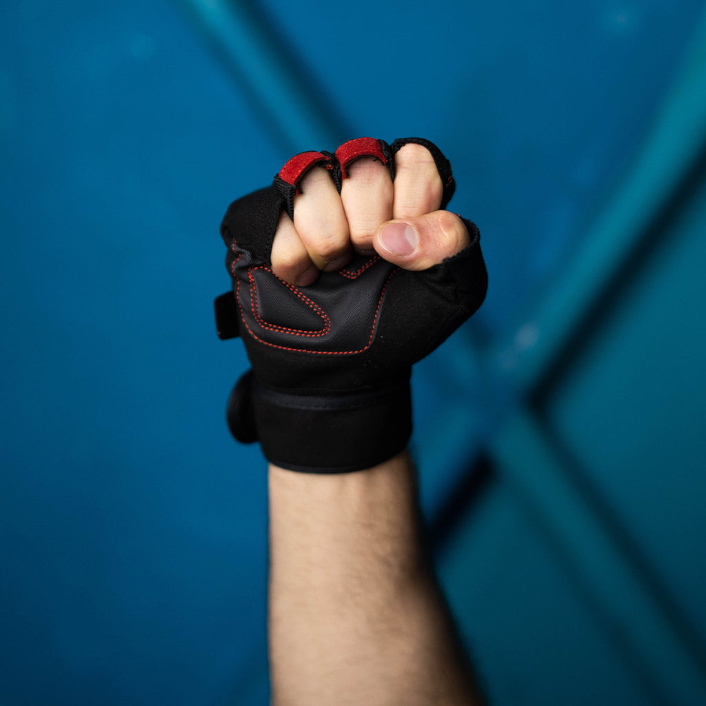 Guantes con Muñequera Meister Negros con Rojo M image 3