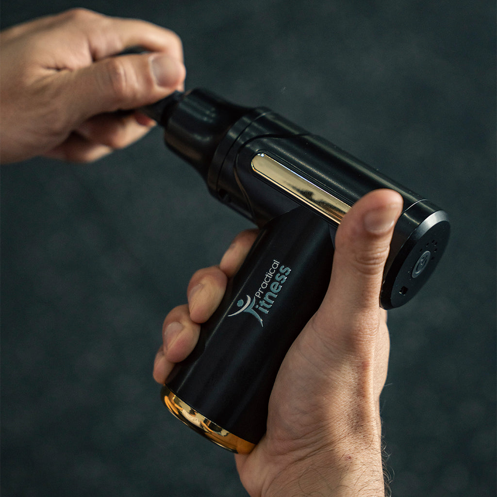 Pistola de Masajes Mini Practical Fitness Negra image 2