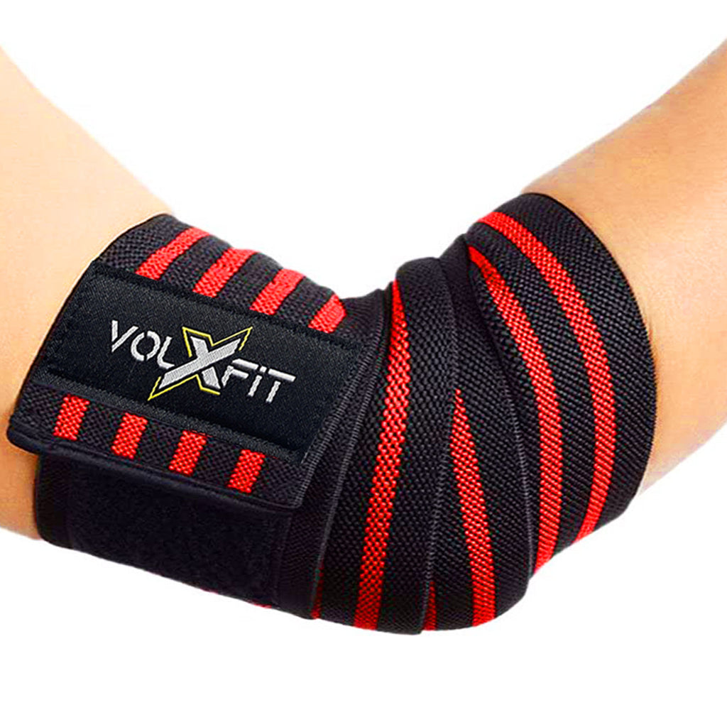 Coderas con Velcro Volxfit Negras con Rojo (par) image 0