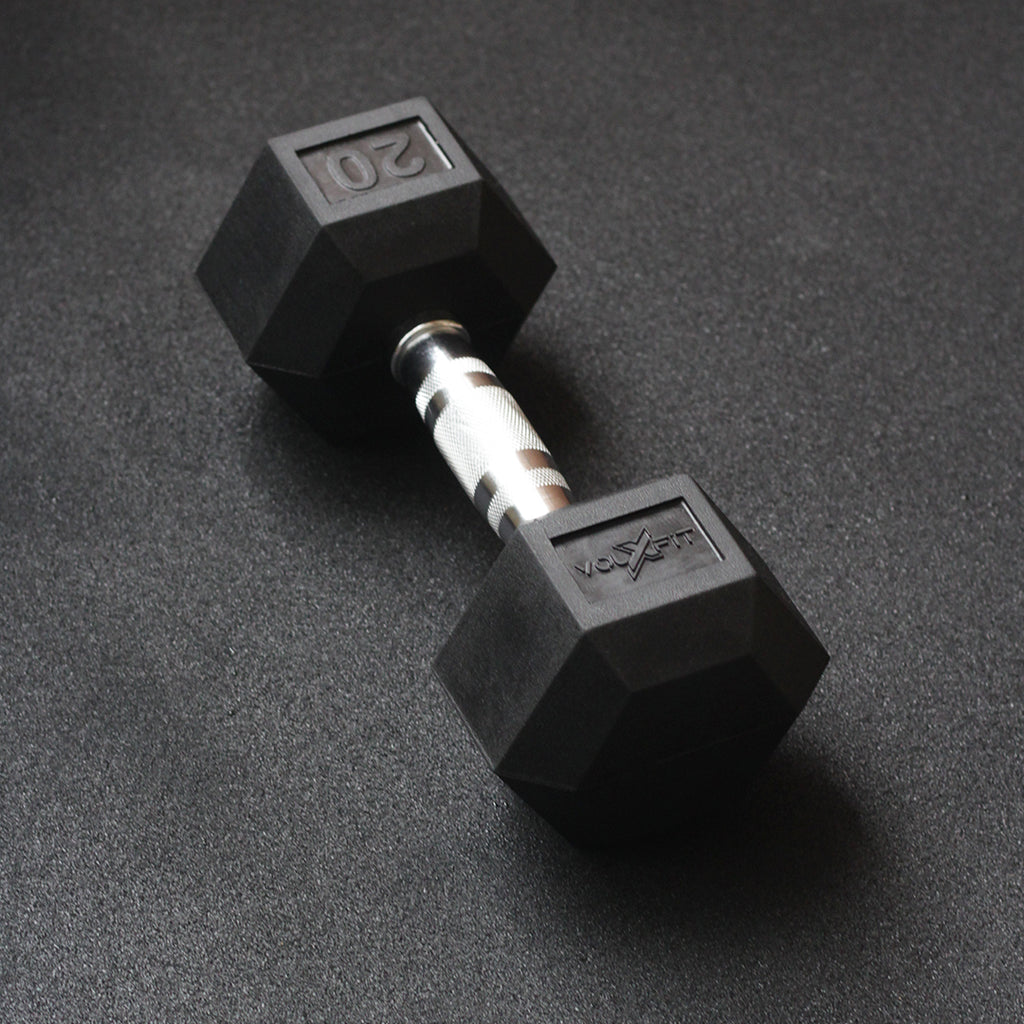 Mancuerna Hexagonal de Caucho Volxfit de 20 lb image 1