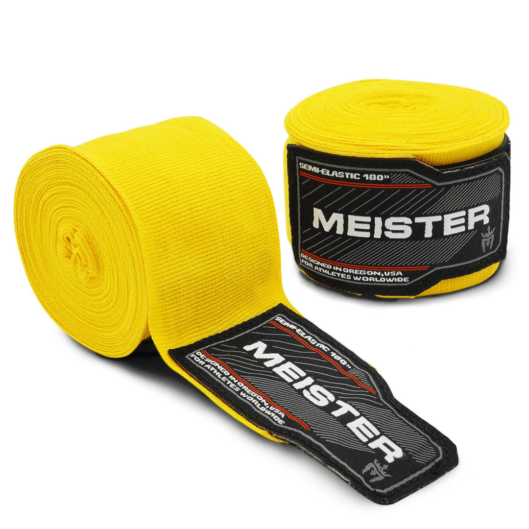 Vendas Semielasticas Para Boxeo y MMA Meister Amarillas de 180 Pulgadas (par) image 0