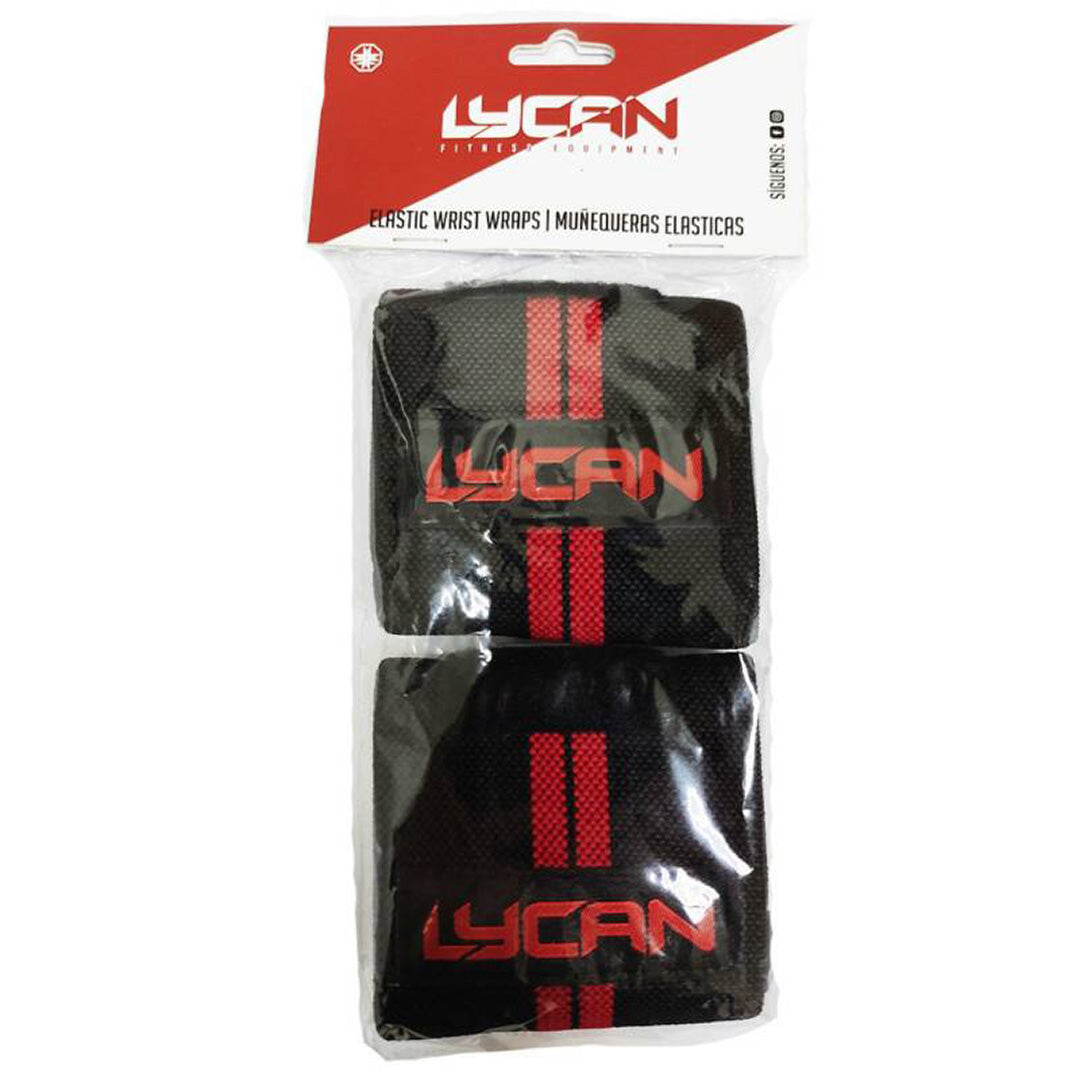 Muñequeras Lycan Negras con Rojo (par) image 1