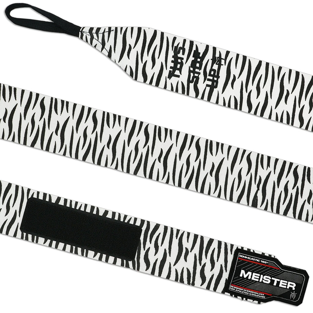 Vendas Semielasticas Para Boxeo y MMA Meister Cebra de 180 Pulgadas (par) image 1