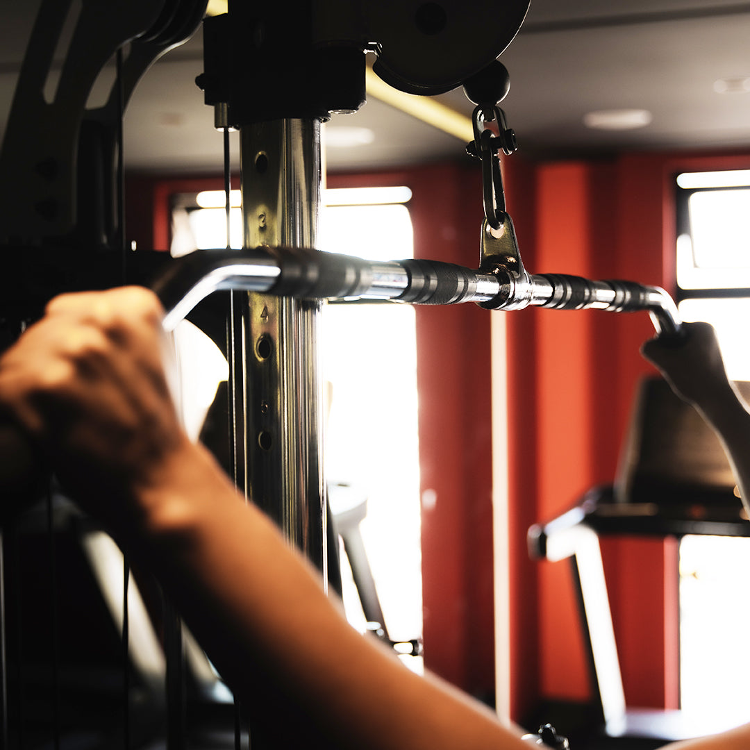 Barra Larga Para Espalda Maneral Para Maquina de Poleas image 1