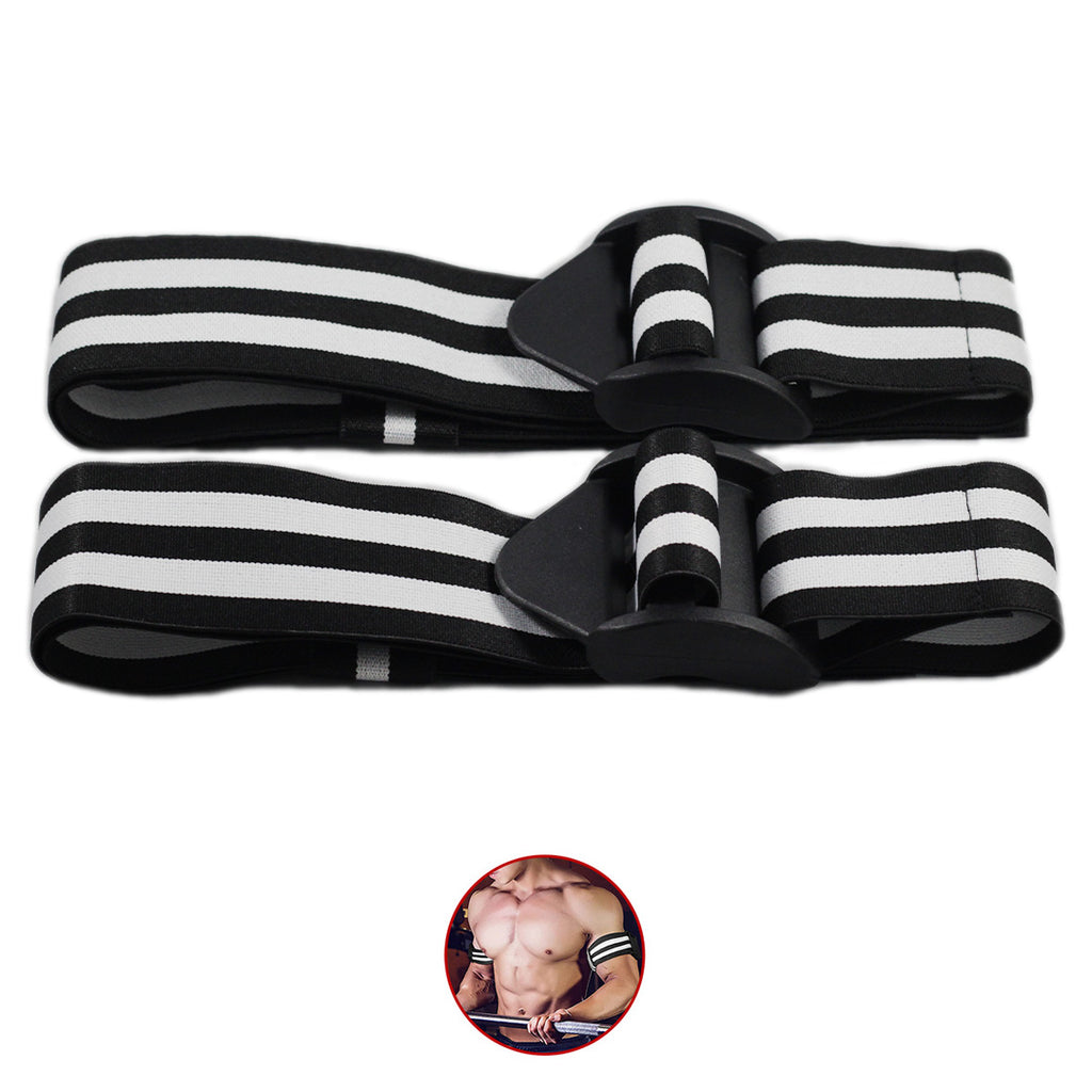 Bandas de Oclusión Para Brazos Practical Fitness Negras con Blanco image 0