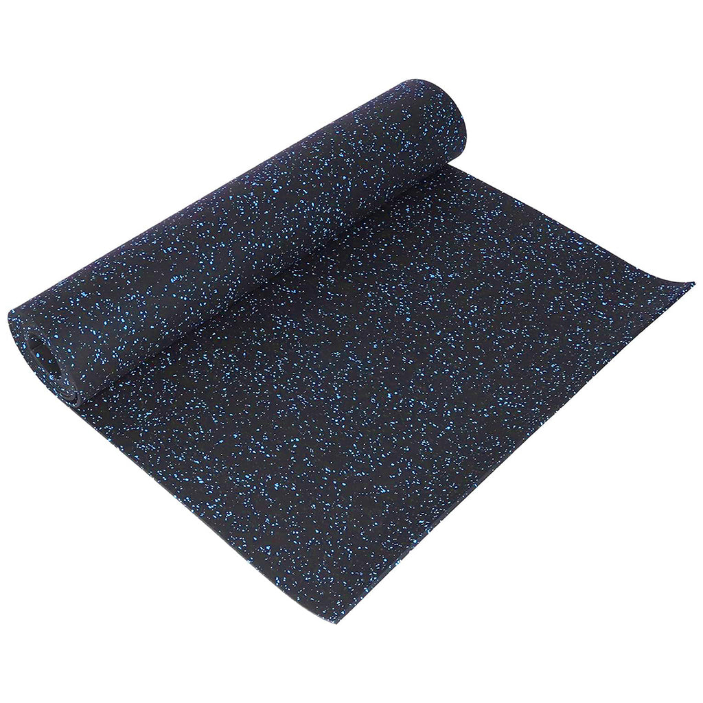 Piso de Caucho Negro con Puntos Azules de 100 x 100 x 1.0 cm (Rollo) image 0