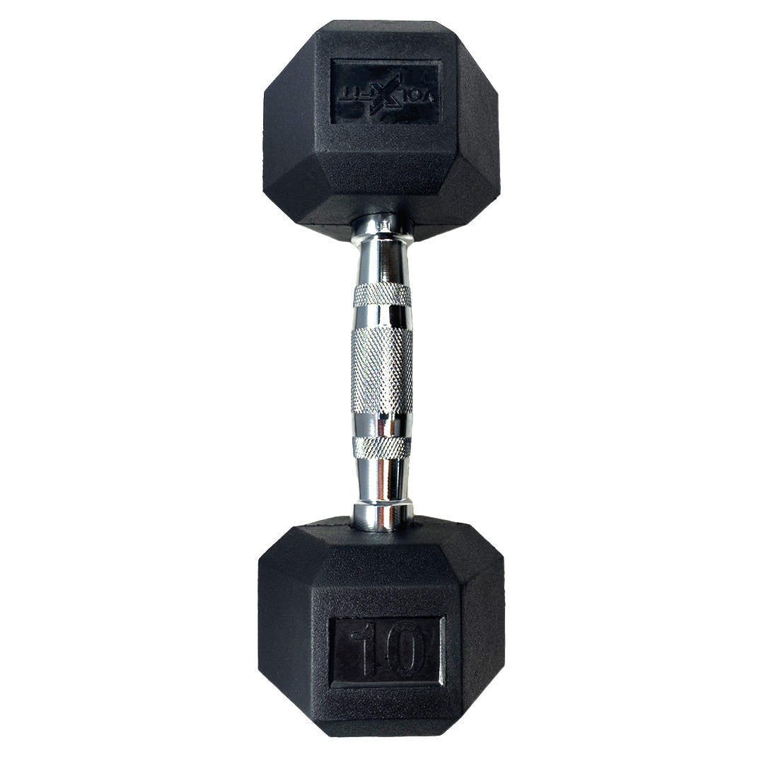 Mancuerna Hexagonal de Caucho Volxfit de 10 lb image 0
