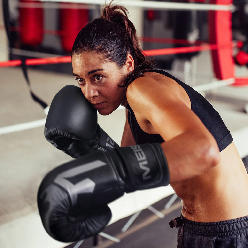 Guantes Para Boxeo Meister Negro Mate de 12 oz (par) image 3