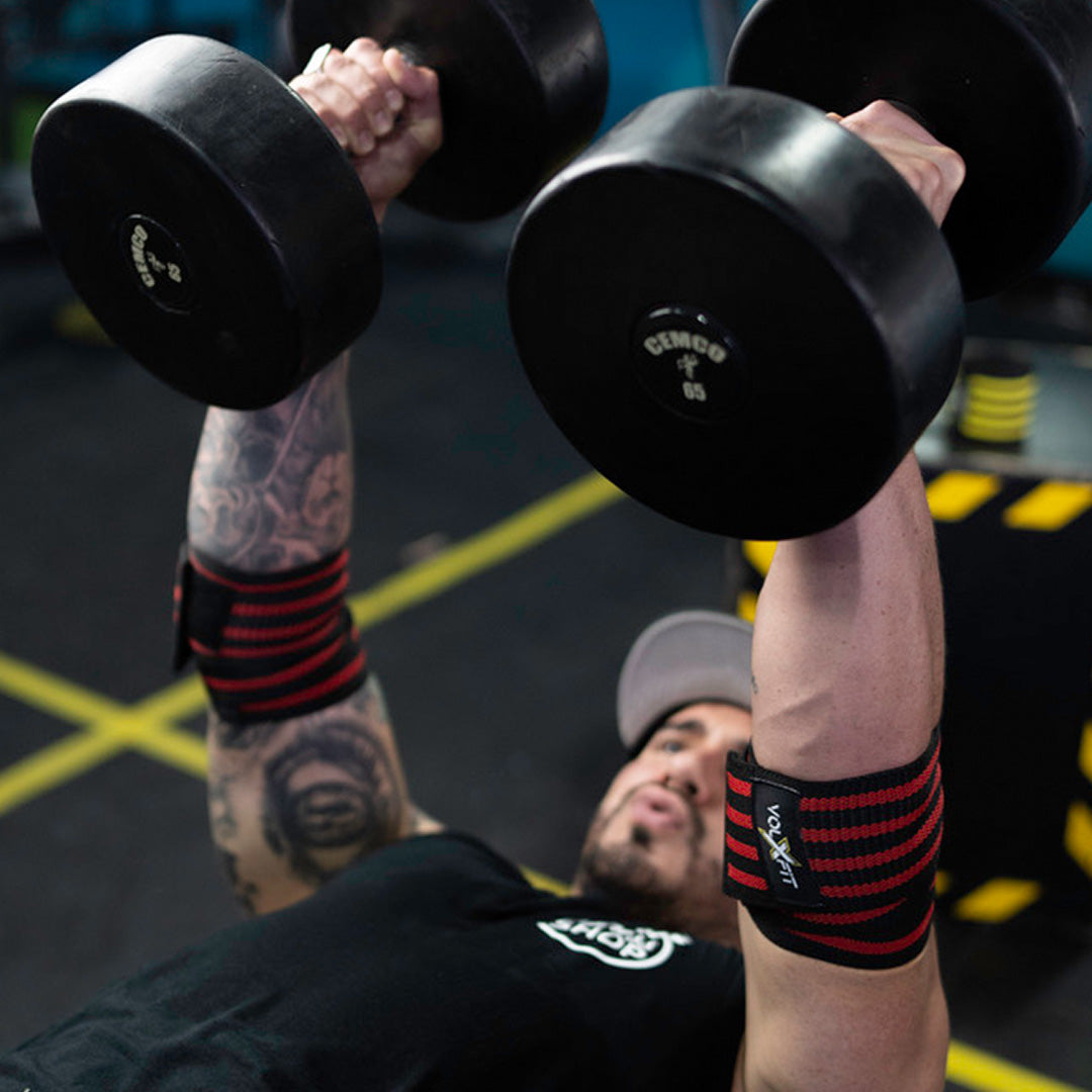 Coderas con Velcro Volxfit Negras con Rojo (par) image 2