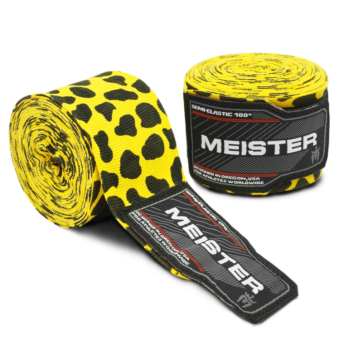 Vendas Semielasticas Para Boxeo y MMA Meister Leopardo de 180 Pulgadas (par) image 0