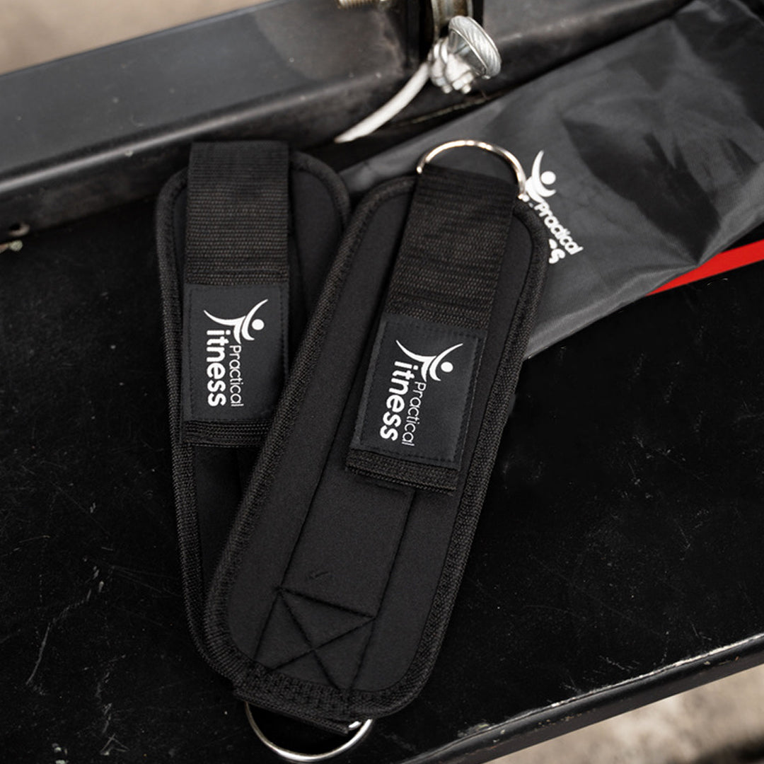 Tobilleras Para Maquina de Poleas Practical Fitness Negras (par) image 3