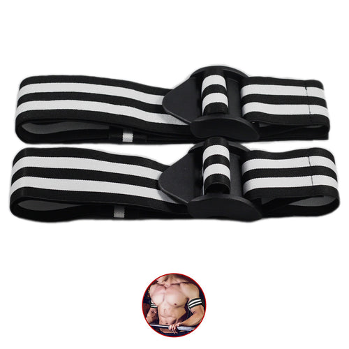 Bandas de Oclusión Para Brazos Practical Fitness Negras con Blanco 1