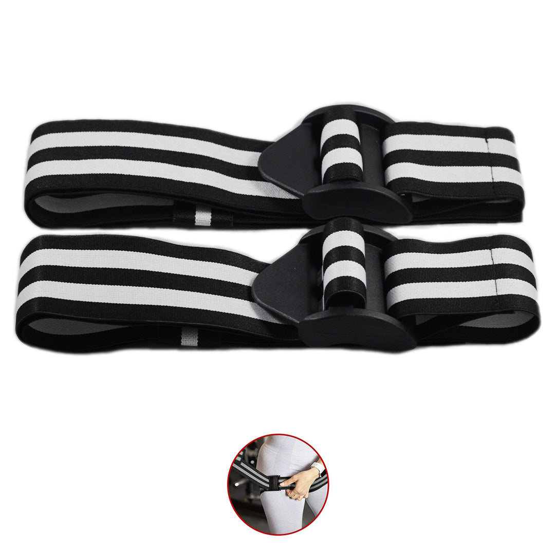 Bandas de Oclusión Para Piernas Practical Fitness Negras con Blanco 1