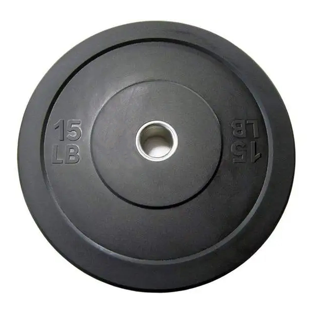 Bumper Plate Negro de 15 lb 1
