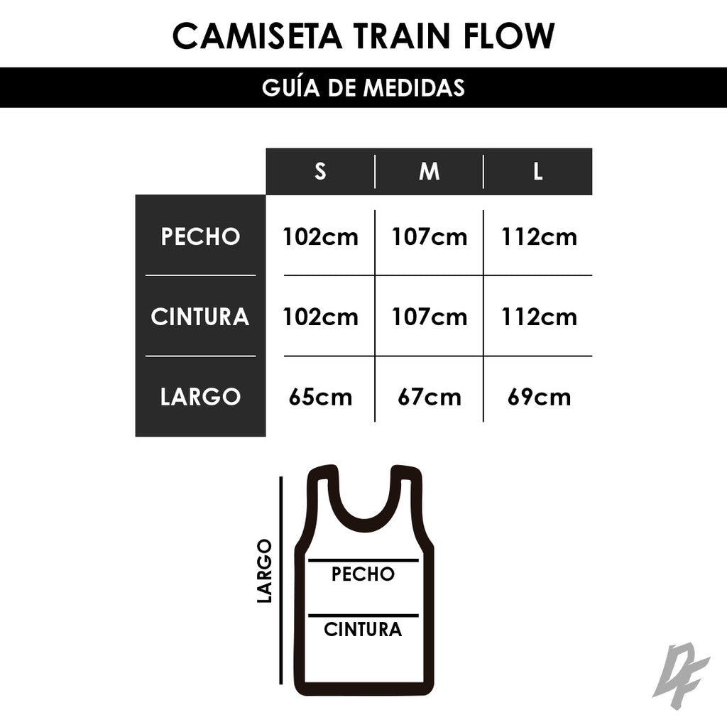 Camiseta TrainFlow Guia de Medidas