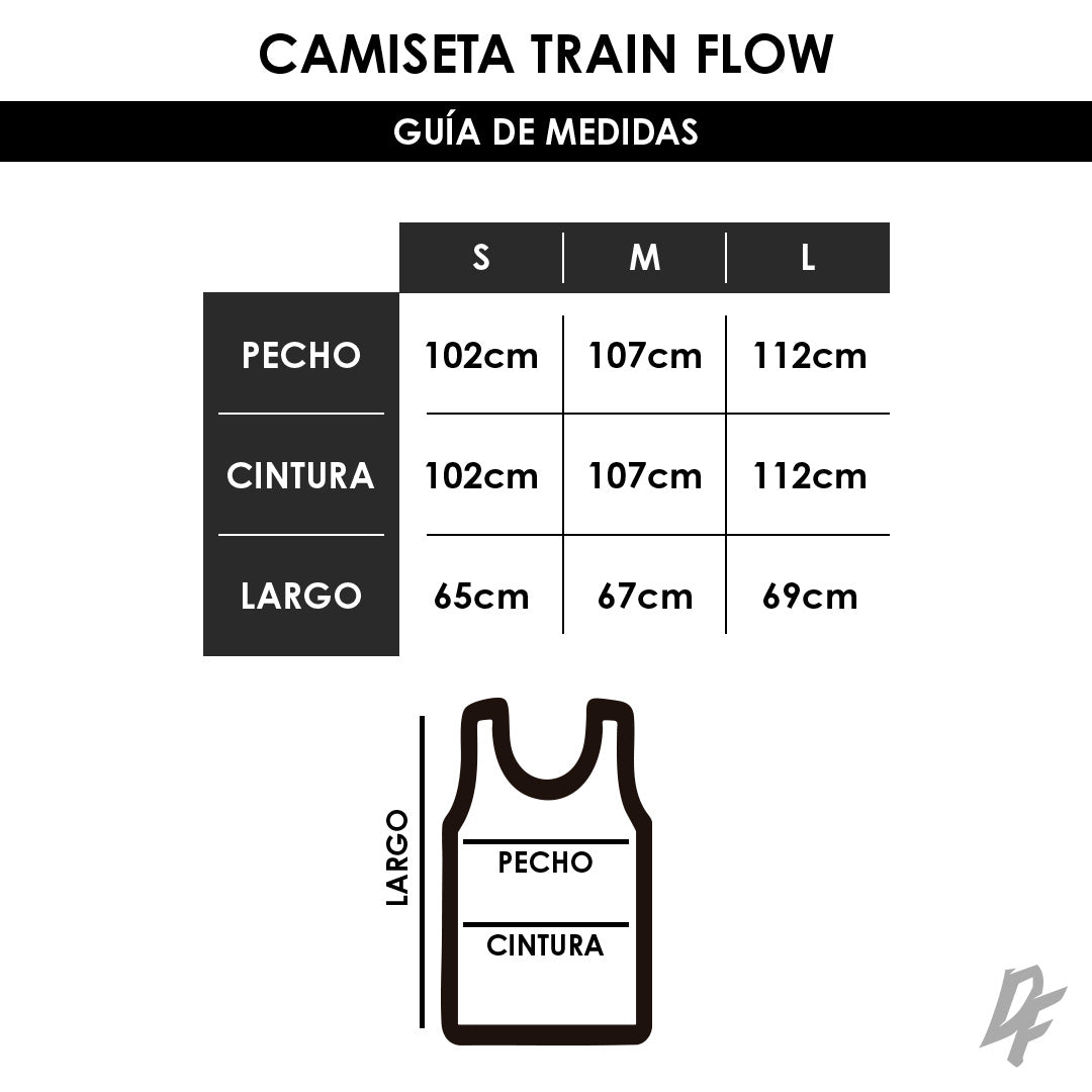 Camiseta TrainFlow Guia de Medidas