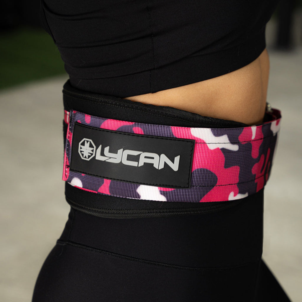 Cinturón con Velcro de 4 Pulgadas Lycan Camuflaje Rosado 4