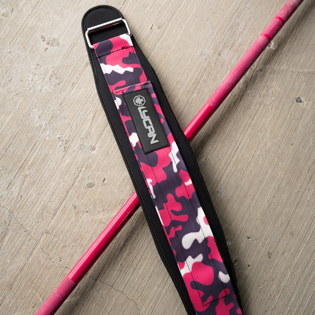 Cinturón con Velcro de 4 Pulgadas Lycan Camuflaje Rosado 5