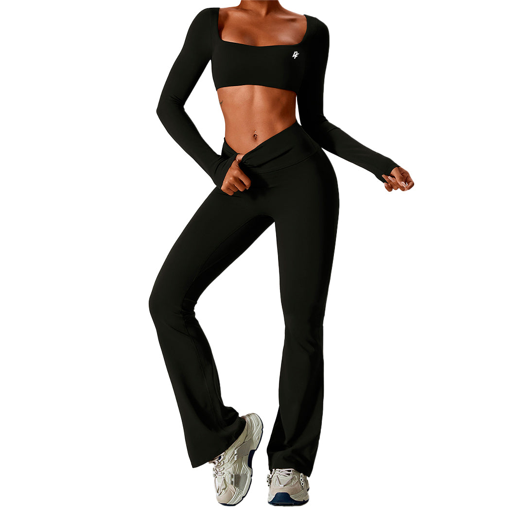 Conjunto Glam Top y Leggings Negro 1