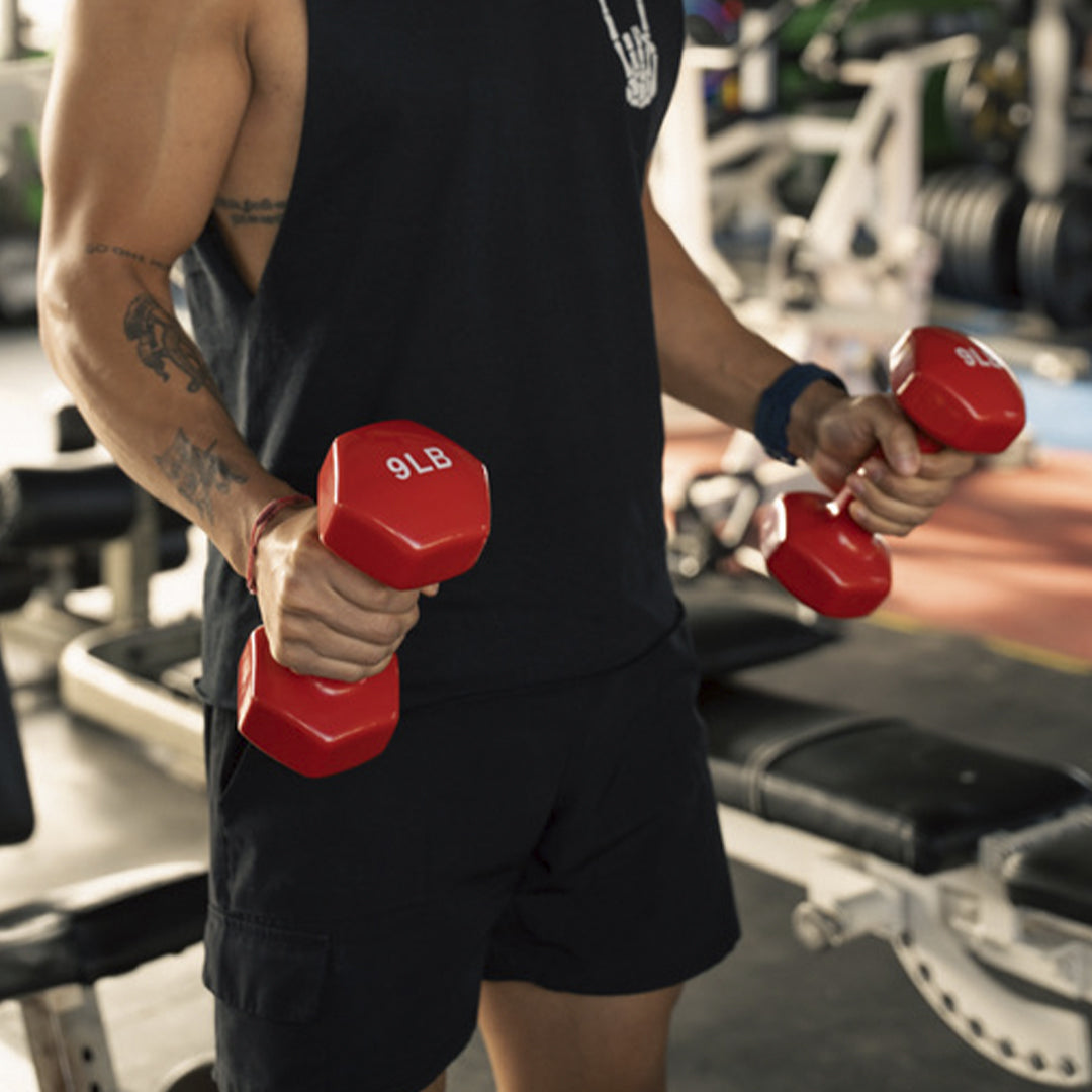 Mancuerna de Vinilo Practical Fitness de 9 lb 3
