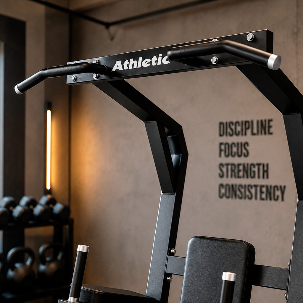 Maquina Para Fondos Abdomen y Dominadas Dynamic Athletic Vision 3