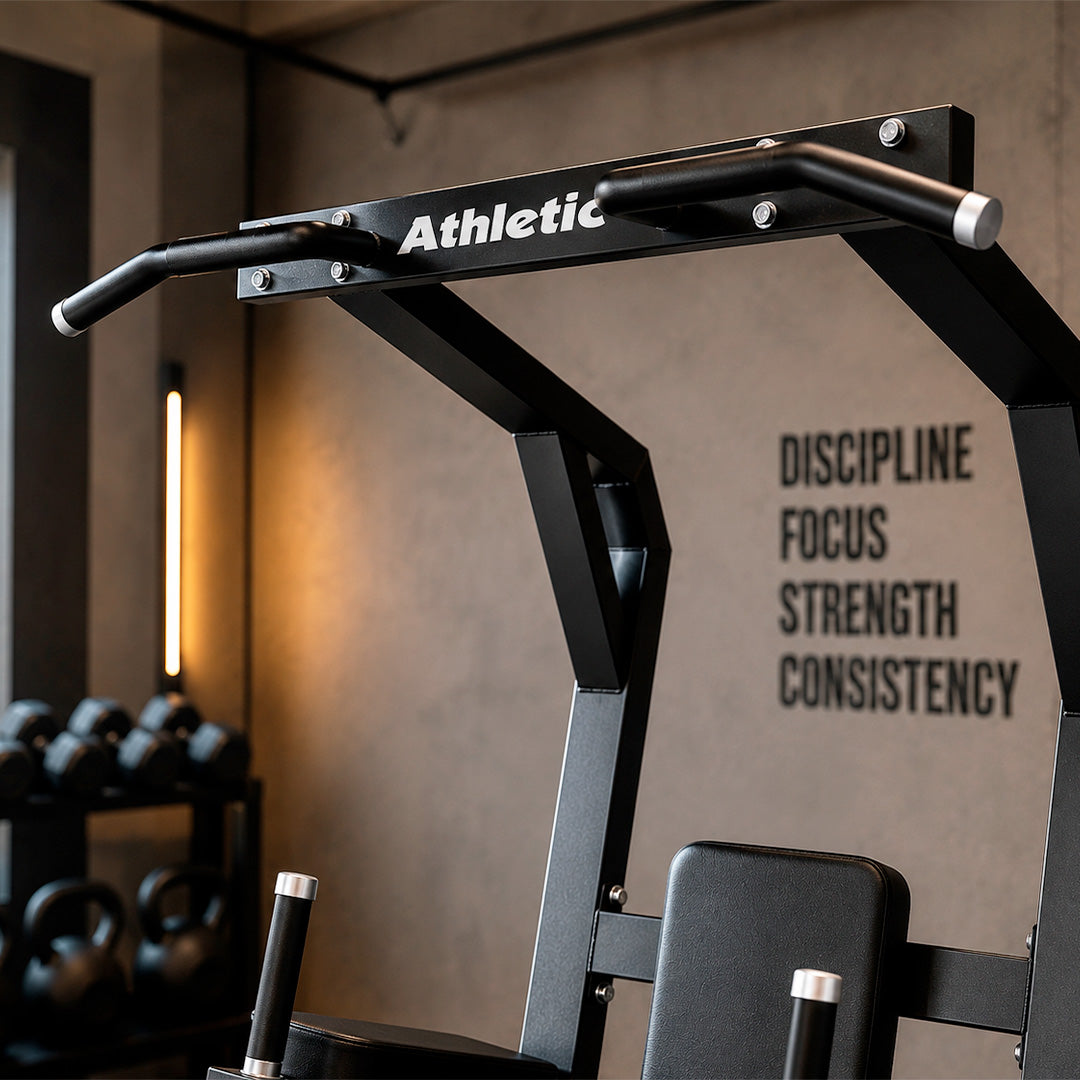 Maquina Para Fondos Abdomen y Dominadas Dynamic Athletic Vision 3
