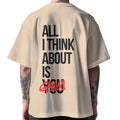 Oversize All I Think About Is Gym Beige L
