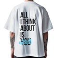 Oversize All I Think About Is Gym Blanca 1