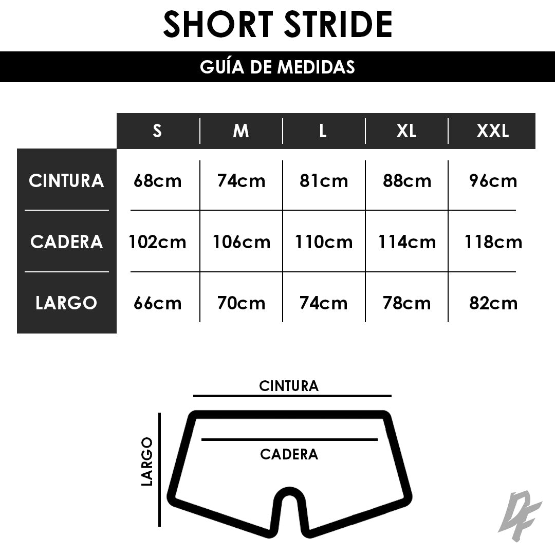 Short Stride Guia de Medidas