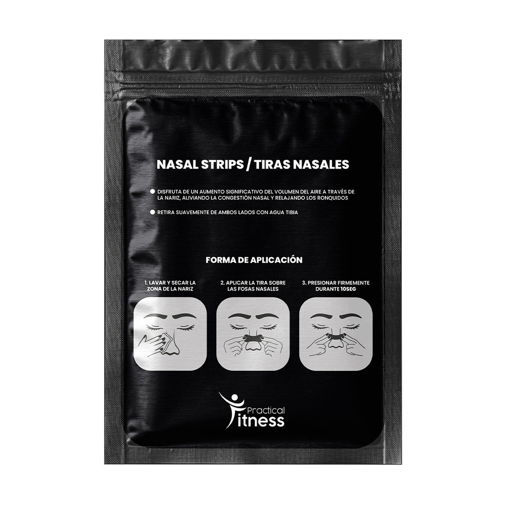 Tiras Nasales Practical Fitness Negras (30 Unidades) 2