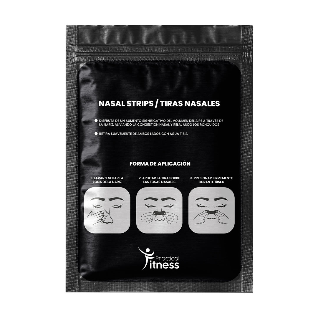 Tiras Nasales Practical Fitness Negras (30 Unidades) 2