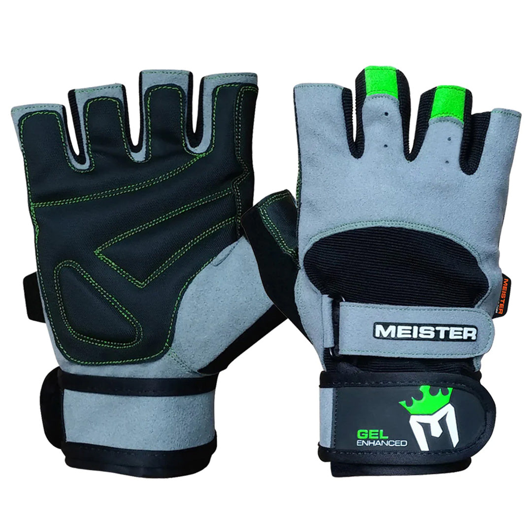 Guantes con Muñequera Meister Gris con Verde XL image 0