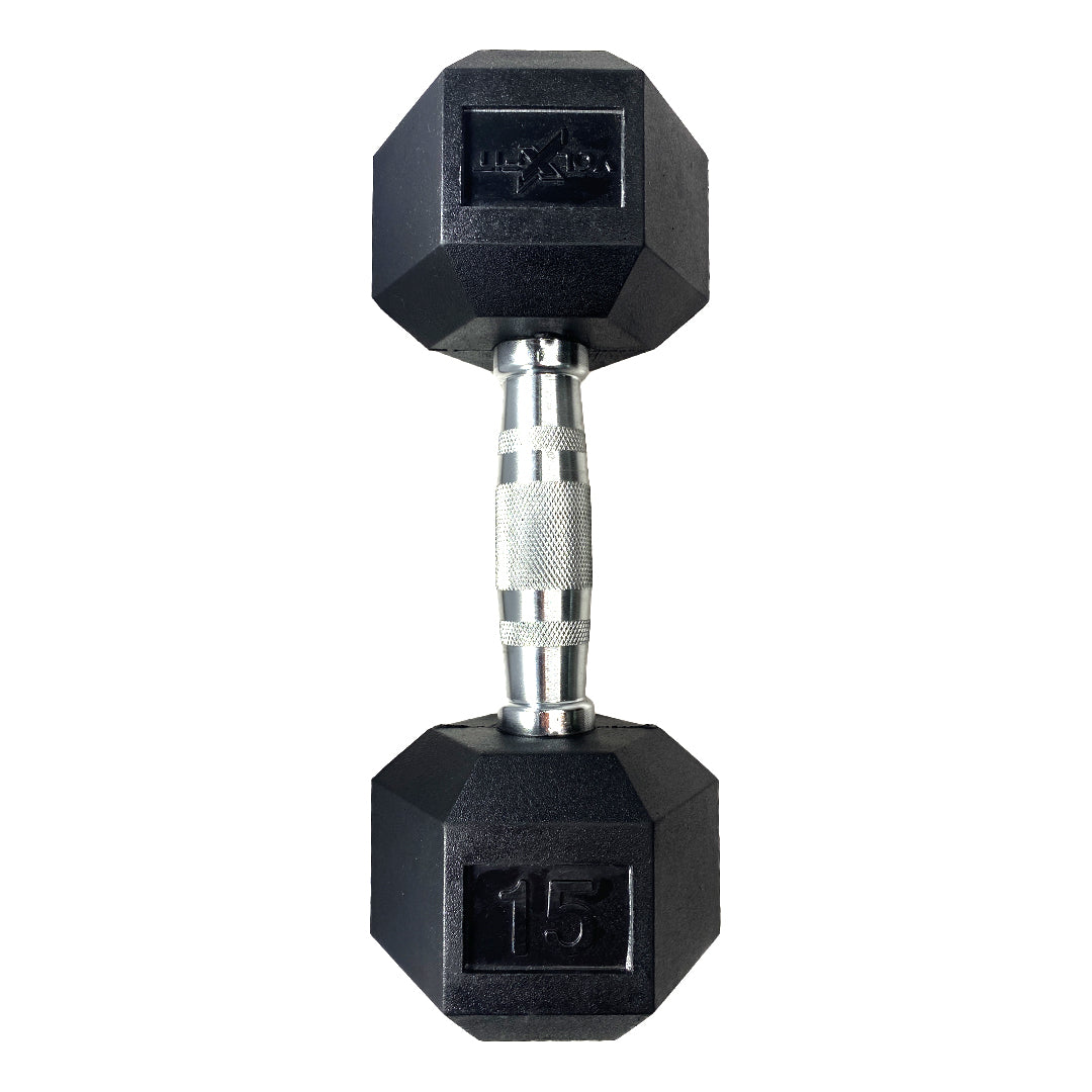 Mancuerna Hexagonal de Caucho Volxfit de 15 lb image 0