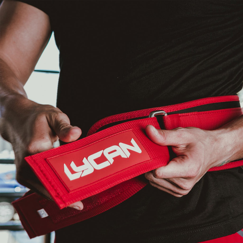 Cinturón con Velcro de 4 Pulgadas Lycan Rojo S image 1