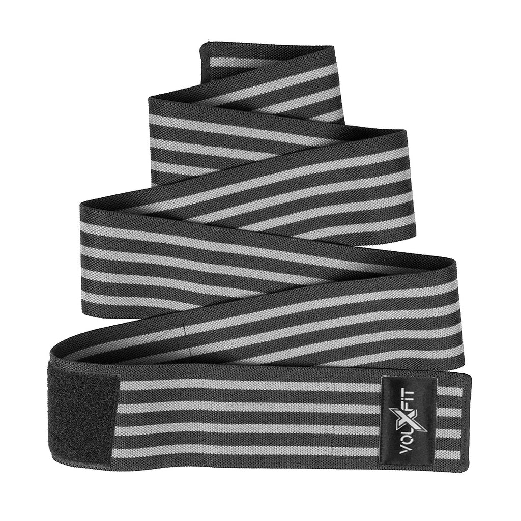 Vendas Para Rodillas con Velcro Volxfit Negras con Gris (par) image 2
