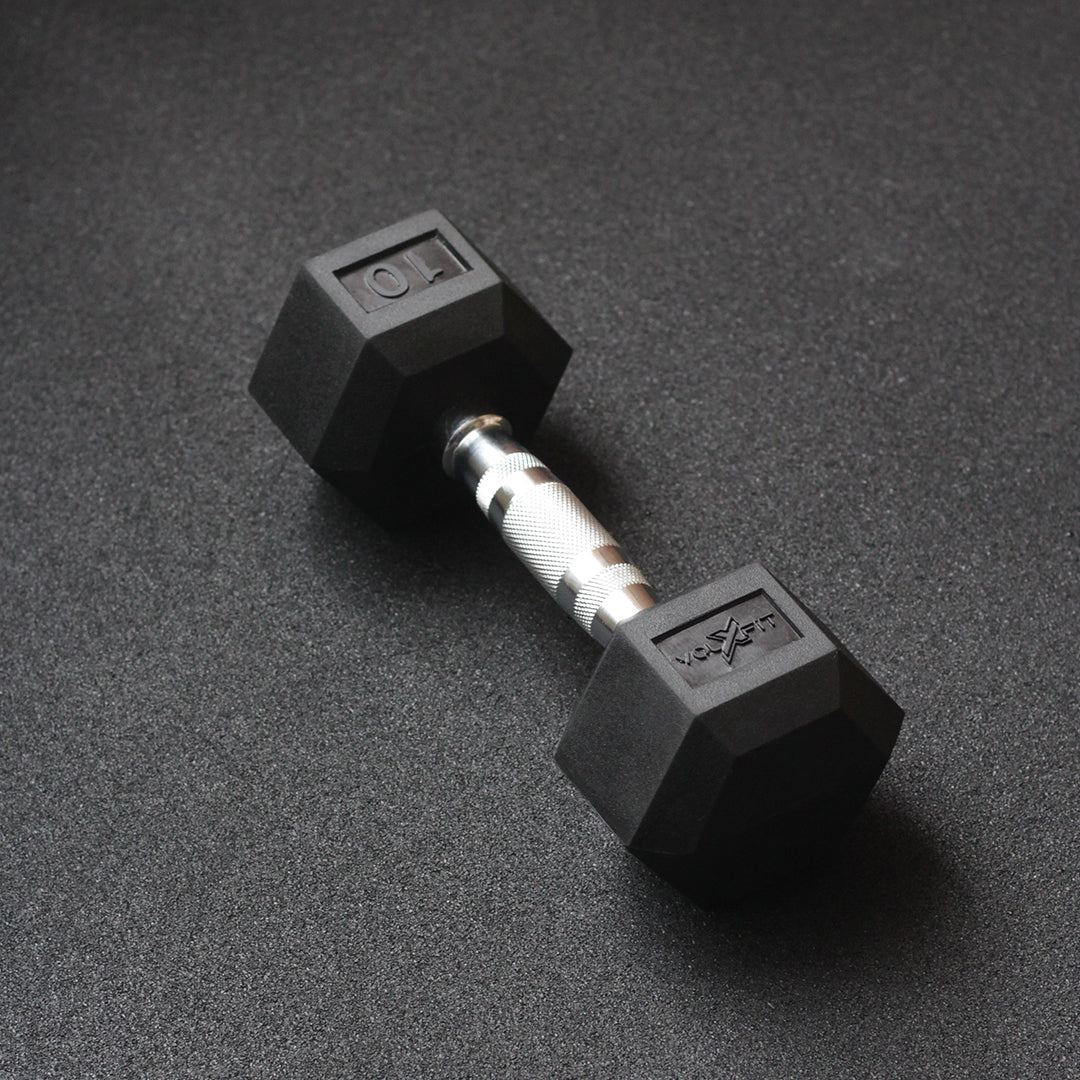 Mancuerna Hexagonal de Caucho Volxfit de 10 lb image 1