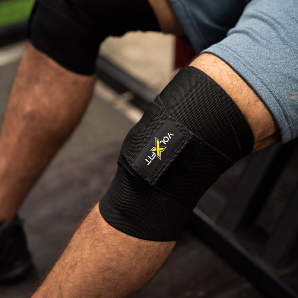 Vendas Para Rodillas con Velcro Volxfit Negras (par) image 3