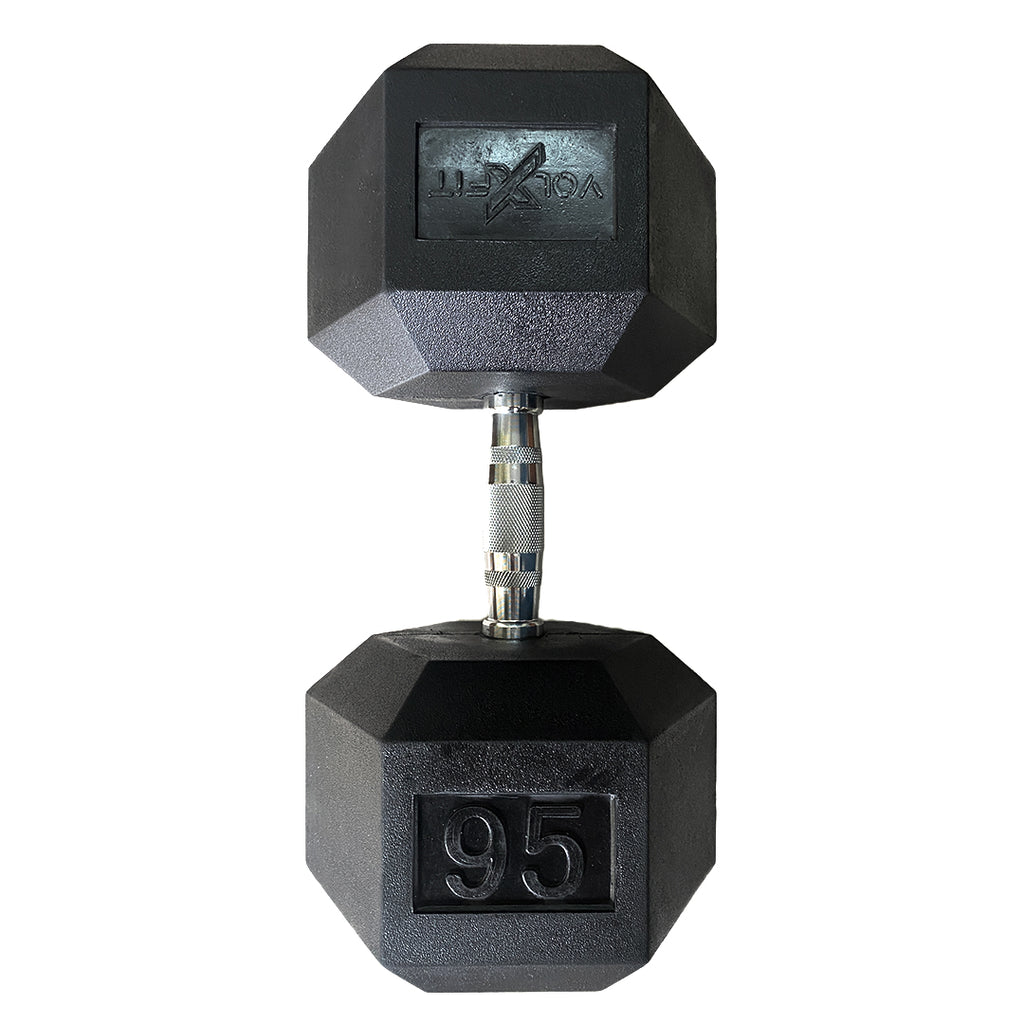 Mancuerna Hexagonal de Caucho Volxfit de 95 lb image 0
