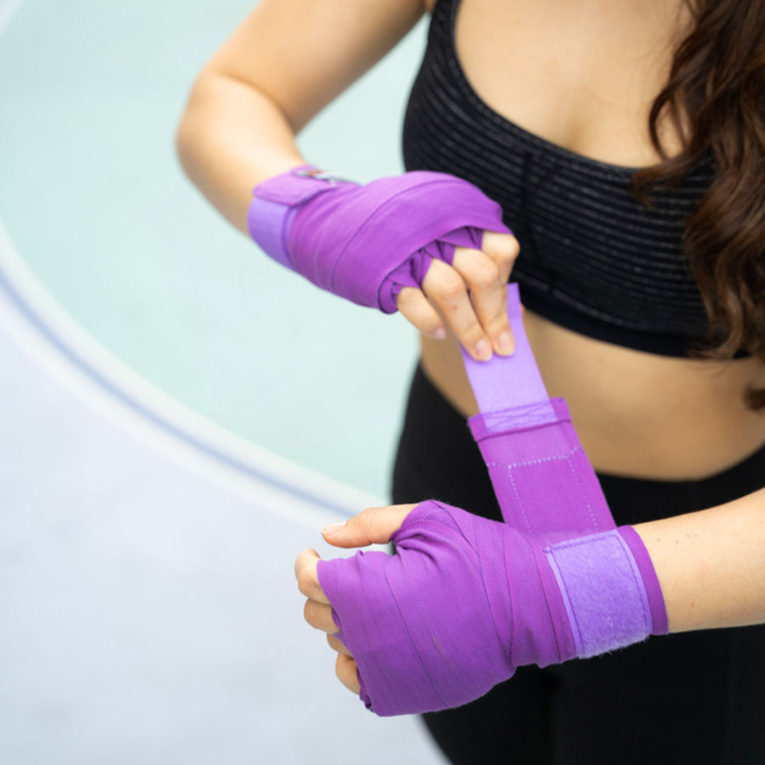 Vendas Semielasticas Para Boxeo y MMA Meister Moradas de 180 Pulgadas (par) image 2