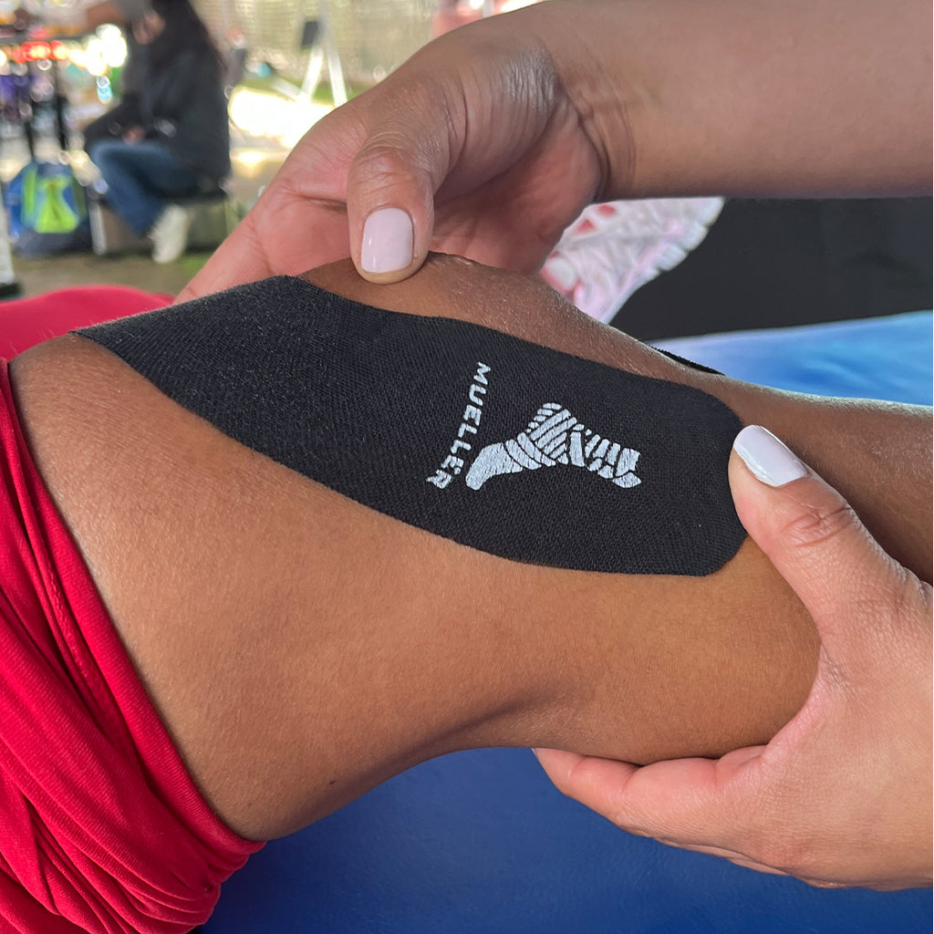 Cinta Kinesiologica Pre-Cortada con 20 Tiras Typhoon Mueller Negra image 3