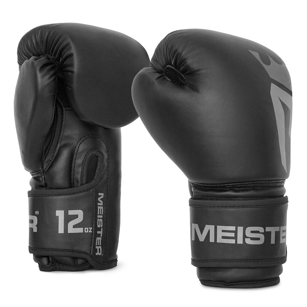Guantes Para Boxeo Meister Negro Mate de 12 oz (par) image 0