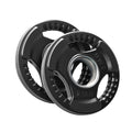 Disco Olimpico de 3 Agarres Negro de 2.5 lb image 0