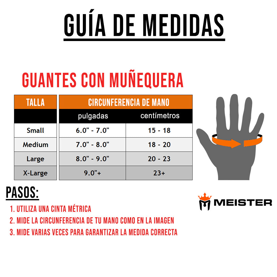 Guantes con Muñequera Meister Negros con Rojo M image 6